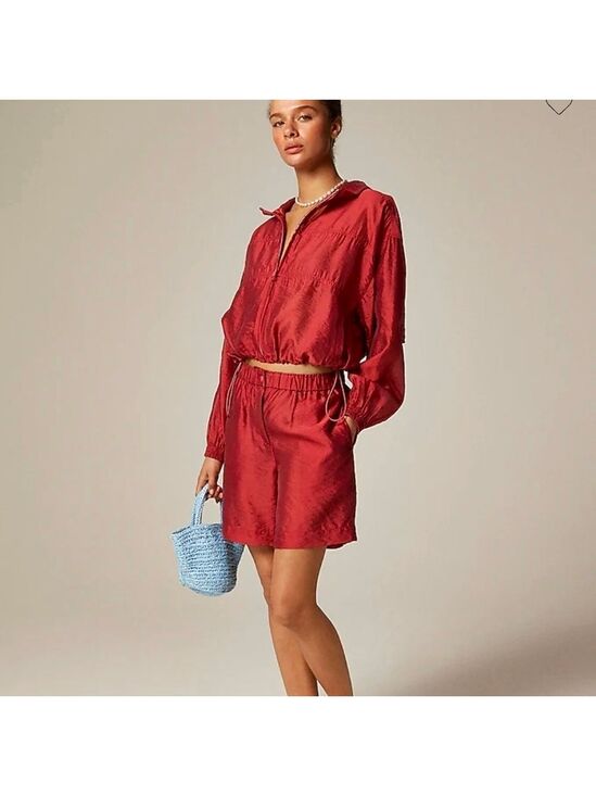 J. Crew Jackets & Blazers - J. Crew Red Zip-Up Jacket